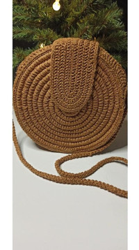Ecndesing Handmade Sarmal Kadın Omuz Çantası Kahverengi