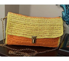 Ecndesing Handmade Kutu Kadın Omuz Çantası Turuncu - Sarı