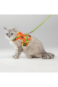 Patipatron Düz Avokado Ayarlanabilir Gezdirme Göğüs Kedi Tasması