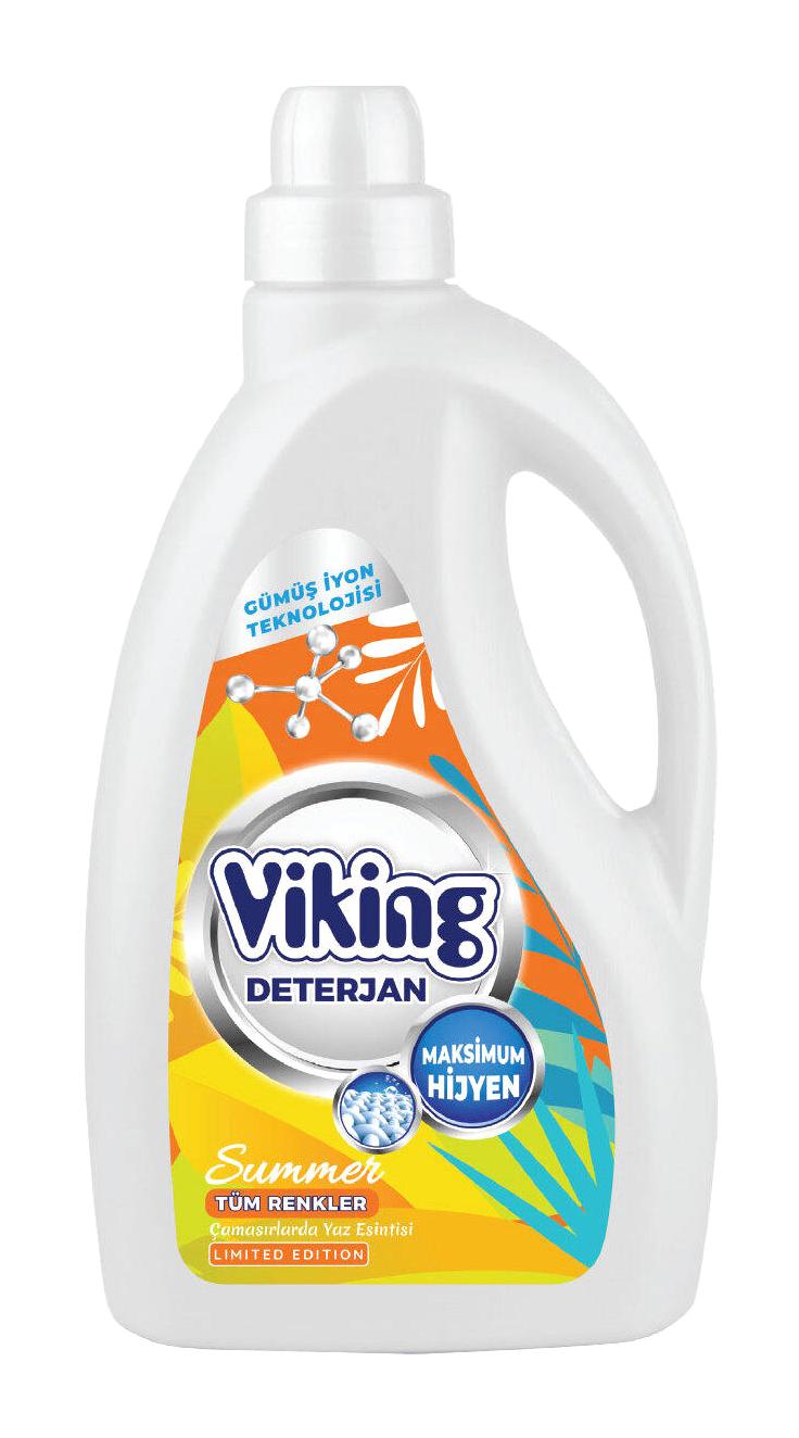 Viking Yaz Esintisi 45 Yıkama Tüm Renkler İçin Sıvı Deterjan 2.7 lt