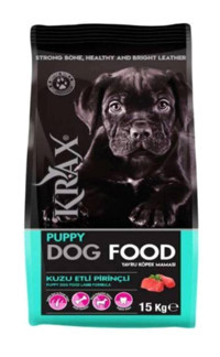 Krax Kuzu Etli Pirinçli Tüm Irklar Yavru Köpek Maması 15 Kg