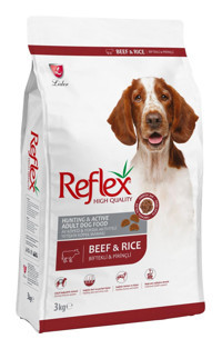 Reflex Av Köpeği Ve Yüksek Aktiviteli Biftekli Pirinçli Orta Irk Yetişkin Köpek Maması 3 Kg
