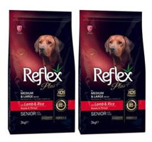 Reflex Plus Kuzu Etli Pirinçli Orta Irk Yaşlı Köpek Maması 6 Kg