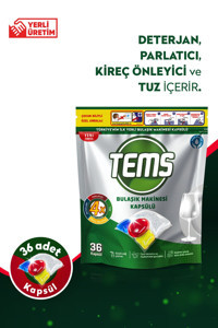 Tems Kokulu Tablet Bulaşık Makinesi Deterjanı 36 Adet