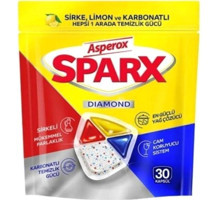 Asperox Sparx Diamond Limon Sirke Kokulu Tablet Bulaşık Makinesi Deterjanı 30 Adet