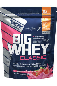 Bigjoy Sports Çilekli Whey Protein Protein Tozu 488 gr