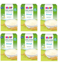 Hipp Laktozsuz Tahıllı Glutensiz Pirinç Kaşık Maması 6x200 gr