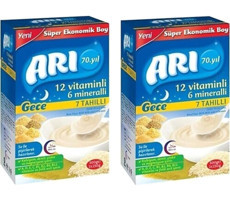 Ari Gece Laktozlu Tahıllı Probiyotikli Kaşık Maması 2x500 gr