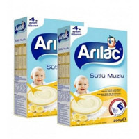 Arılac Laktozlu Tahıllı Meyveli Sütlü Kaşık Maması 2x200 gr