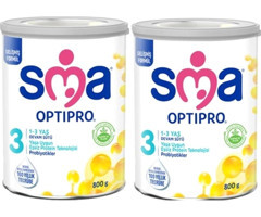 Sma Optipro Laktozlu Tahılsız Probiyotikli 3 Numara Devam Sütü 2x800 gr