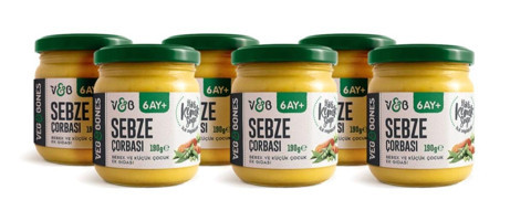 Veg & Bones Laktozlu Glutensiz Sebzeli Bebek Çorbası 6x190 gr