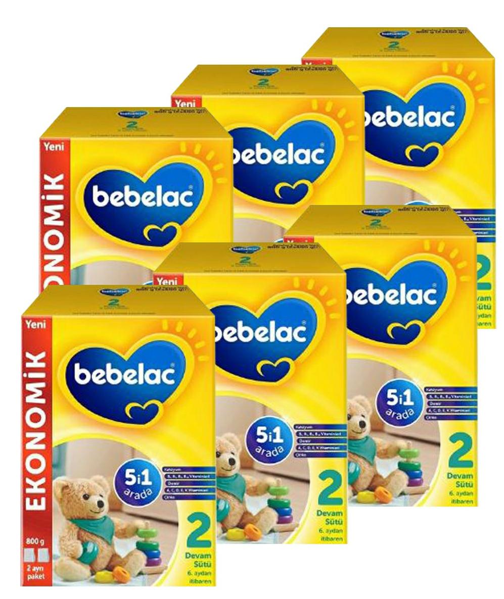 Bebelac Laktozlu Probiyotikli 2 Numara Devam Sütü 6x800 gr