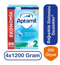 Aptamil Laktozlu Probiyotikli 2 Numara Devam Sütü 4x1.2 kg