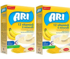 Ari Laktozsuz Tahıllı Meyveli Kaşık Maması 2x250 gr
