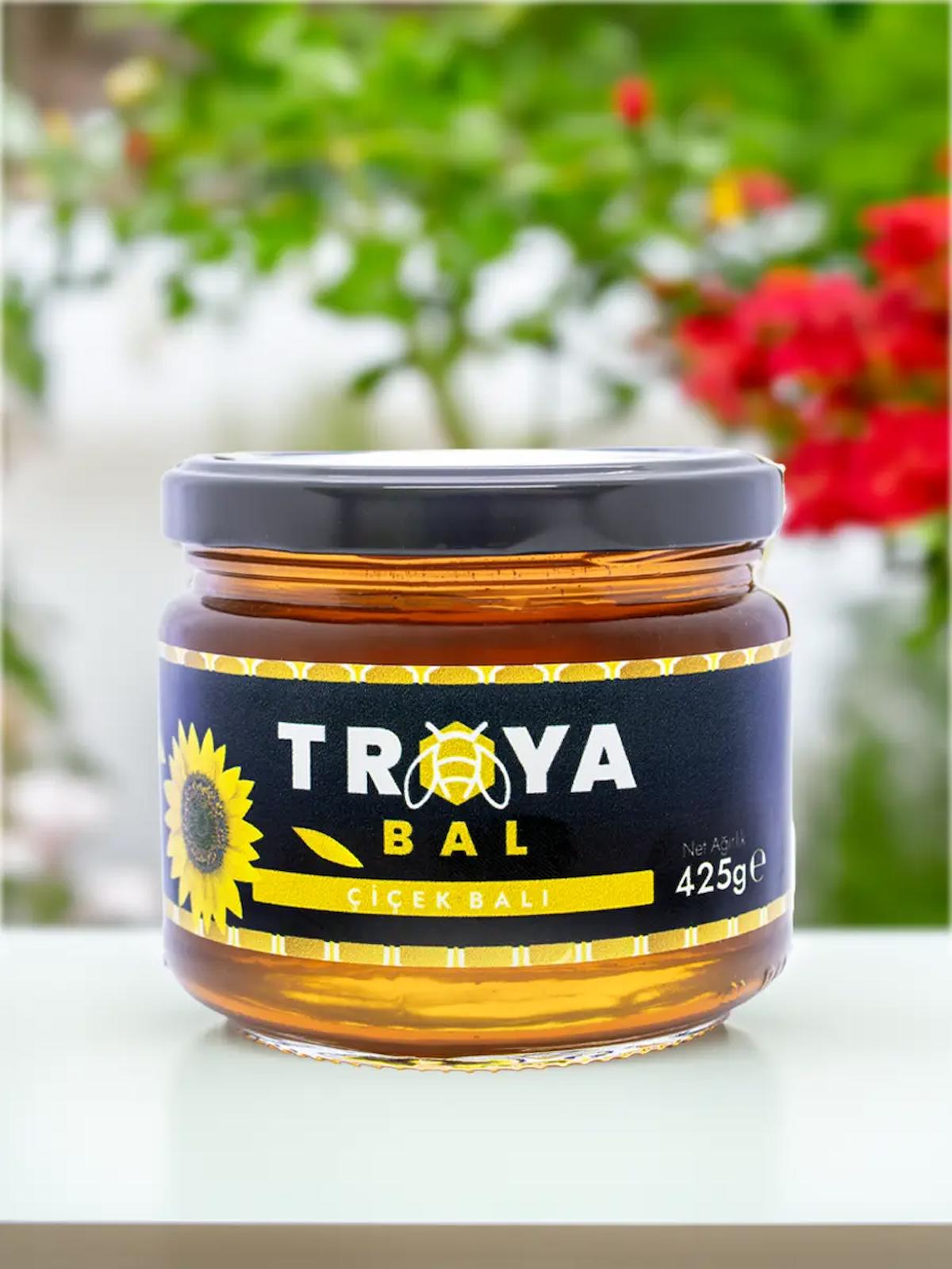 Troya Organik Süzme Çiçek Balı 425 gr