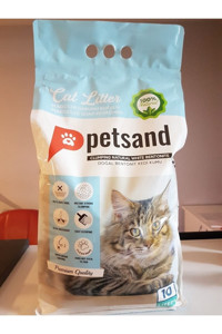 Petsand Marsilya Sabun Kokulu Topaklanan İnce Taneli Bentonit Kedi Kumu 10 lt