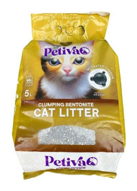 Petiva Topaklanan İnce Taneli Aktif Karbonlu Bentonit Kedi Kumu 5 lt