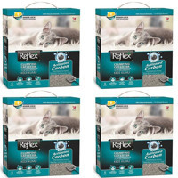 Reflex Topaklanan İnce Taneli Aktif Karbonlu Bentonit Kedi Kumu 4x6 lt