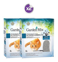 Garden Mix Topaklanan İnce Taneli Aktif Karbonlu Bentonit Kedi Kumu 2x6 lt