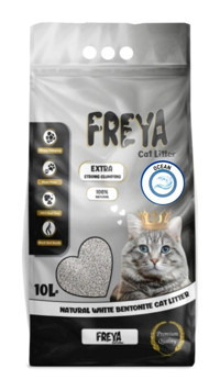 Freya Okyanus Kokulu Topaklanan İnce Taneli Bentonit Kedi Kumu 10 lt