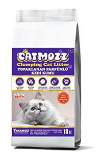 Catmozz Parfümlü Topaklanan İnce Taneli Bentonit Kedi Kumu 10 lt