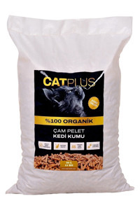 Catplus Organik Kalın Taneli Pelet Kedi Kumu 30 lt