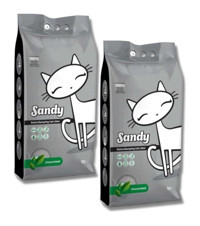Sandy Kokusuz Topaklanan İnce Taneli Sodyum Bentonit Kedi Kumu 2x10 kg