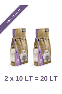 White Pure Paws Lavanta Kokulu Topaklanan İnce Taneli Bentonit Kedi Kumu 2x10 lt