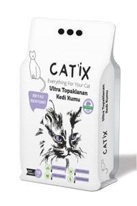 Catix Lavanta Kokulu Topaklanan İnce Taneli Bentonit Kedi Kumu 10 lt