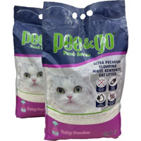 Pee&go Bebek Pudrası Kokulu Topaklanan İnce Taneli Bentonit Kedi Kumu 2x10 lt