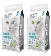 Arlita Topaklanan İnce Taneli Aktif Karbonlu Bentonit Kedi Kumu 2x10 lt