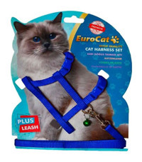 Eurocat Reflectocat Halsband Mavi Gezdirme Göğüs Kedi Tasması