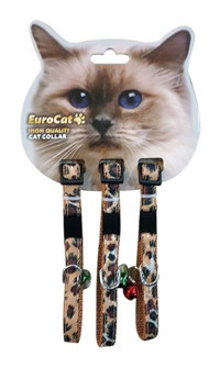 Eurocat Papyon Çıngıraklı Çok Renkli Gezdirme Boyun Kedi Tasması