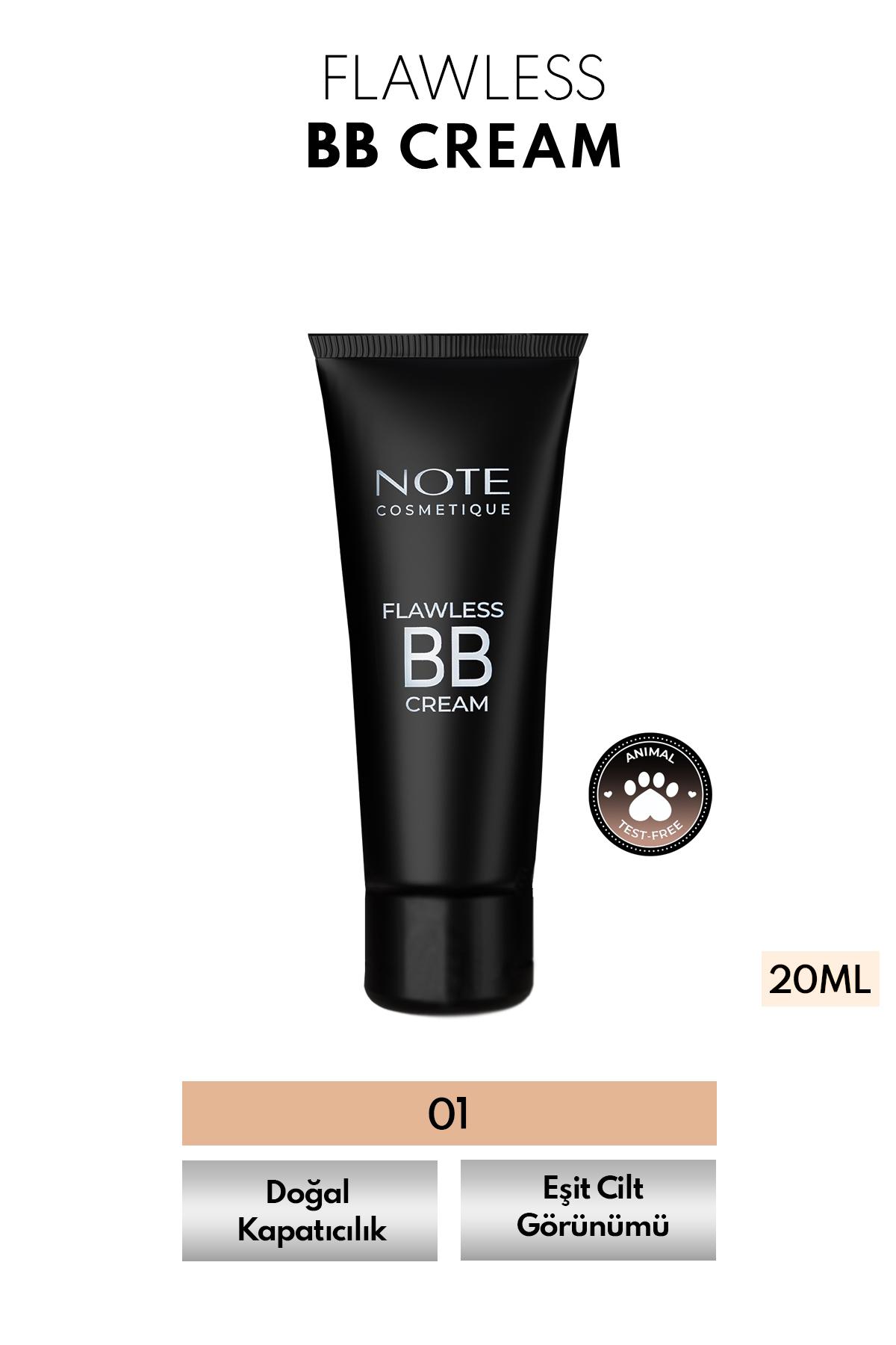 Note Tüm Ciltler İçin Işıltılı BB Krem Açık Ton