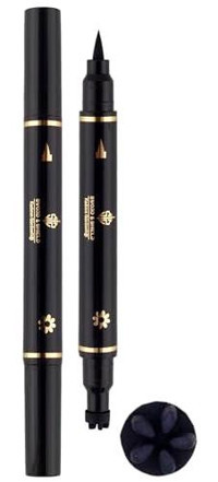 Tikatti Çift Taraflı Suya Dayanıklı Mat Pastel Siyah Kalıcı İnce Uçlu Keçe Kalem Eyeliner