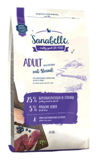 Sanabelle Ostrict Deve Kuşu Etli Yetişkin Kuru Kedi Maması 2 kg