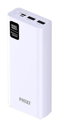 Phixi Force Qc2220 20000 mAh Hızlı Şarj Micro Type C - USB Powerbank Beyaz
