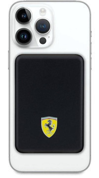 Ferrari 5000 mAh Hızlı Şarj Mıknatıslı Işıklı Type C Powerbank Siyah