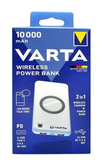 Varta 10000 mAh Hızlı Şarj Mıknatıslı Micro Type C - USB Powerbank Beyaz