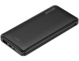Shaza 10000 mAh Micro Lightning - Type C - USB Powerbank Siyah