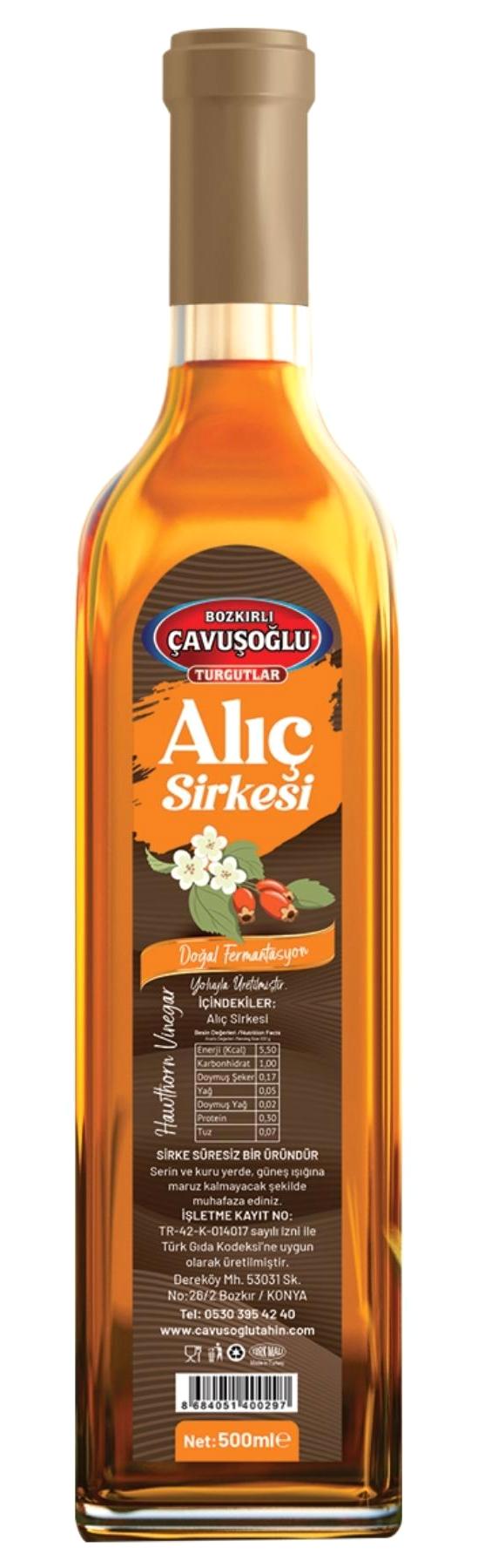 Bozkırlı Çavuşoğlu Doğal Fermente Alıç Sirke 500 ml