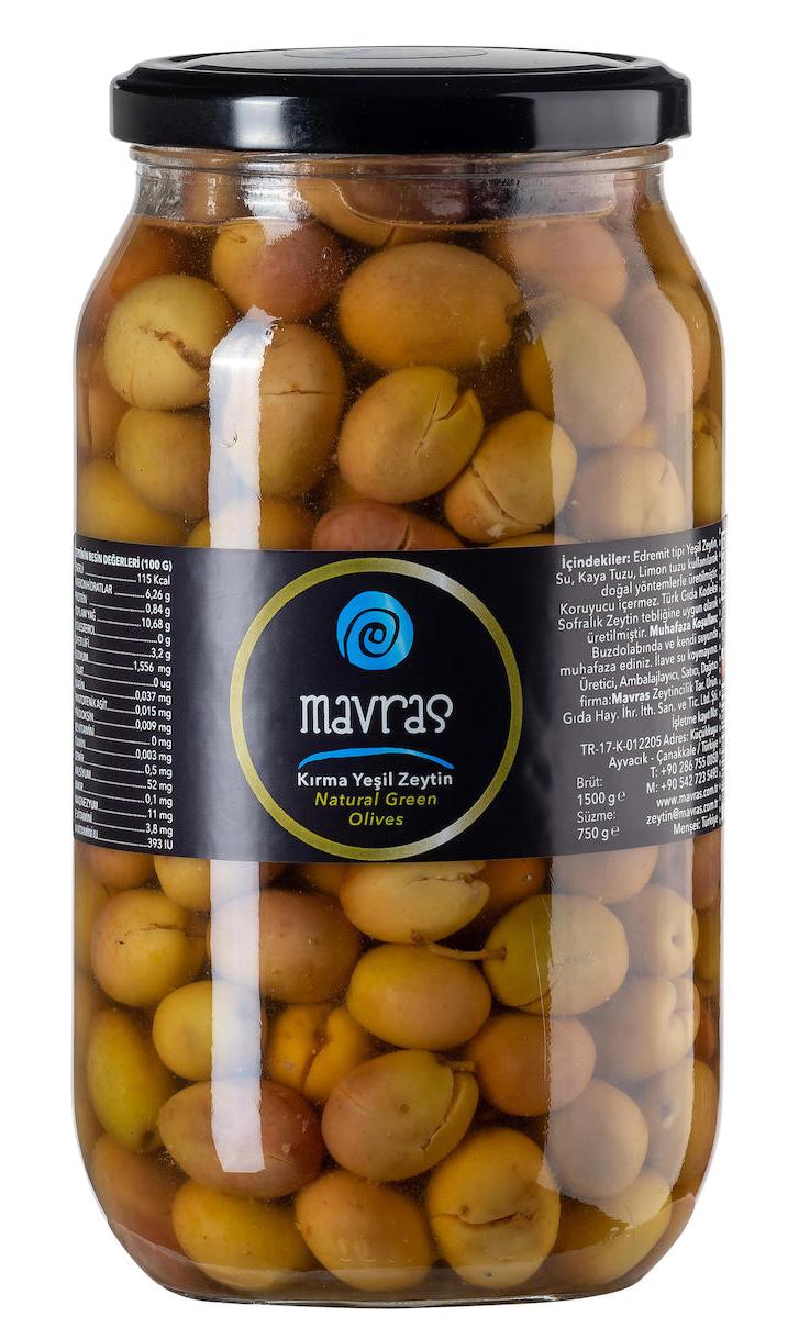 Mavras Yeşil Zeytin Pet Kavanoz 750 gr