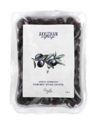 Akkızhan Çiftliği Edremit Az Tuzlu Siyah Zeytin Paket 500 gr