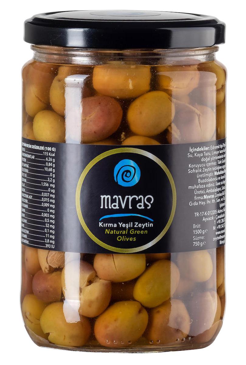 Mavras Yeşil Zeytin Pet Kavanoz 500 gr