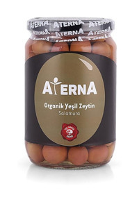 Aterna Salamura Yeşil Zeytin Kavanoz 440 gr