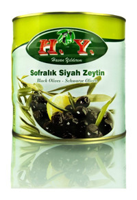 Hakan Yıldırım Az Tuzlu Siyah Zeytin Teneke 1.8 kg