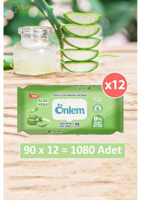 Önlem Aloe Veralı 90 Yaprak 12'li Islak Mendil