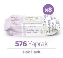 Giggles 72 Yaprak 8'li Islak Mendil