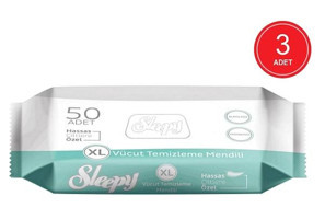 Sleepy Hassas Ciltlere Özel Xl 50 Yaprak 3'lü Islak Mendil