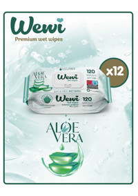 Wewi Aloe Veralı 120 Yaprak 12'li Islak Mendil